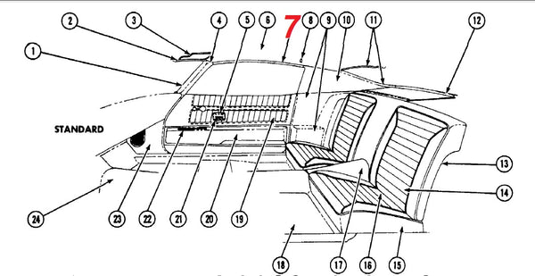 HEADLINER SIDE MOLDINGS ,PAIR, NEW, 70-73 CAMARO TRANS AM