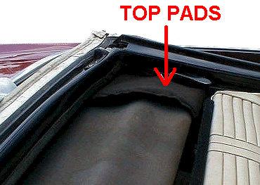 CONVERTIBLE TOP PADS, pair new64-72 GM vehicles