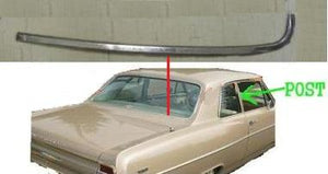 REAR WINDOW OUTSIDE MOLDING OR TRIM, RIGHT, SIDE, LOWER, SEDANS, USED