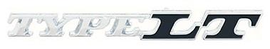 EMBLEM, "TYPE LT " ROOF OR QUARTER PANEL, NEW