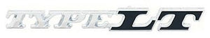 EMBLEM, "TYPE LT " ROOF OR QUARTER PANEL, NEW