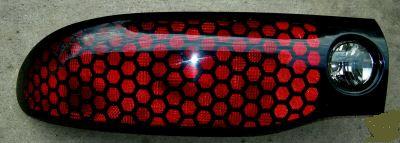 TAIL LIGHT ASSEMBLY, LH, BLACK, HONEYCOMB, USED