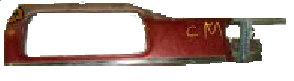 TAIL LIGHT FINISH PANEL, USED, LEFT, 74 CHEVELLE MALIBU