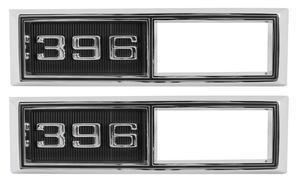 FRONT MARKER LIGHT BEZELS, 396, PAIR, REPRO