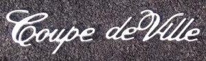 FENDER EMBLEM, NEW, COUP, "DEVILLE" 71, EACH