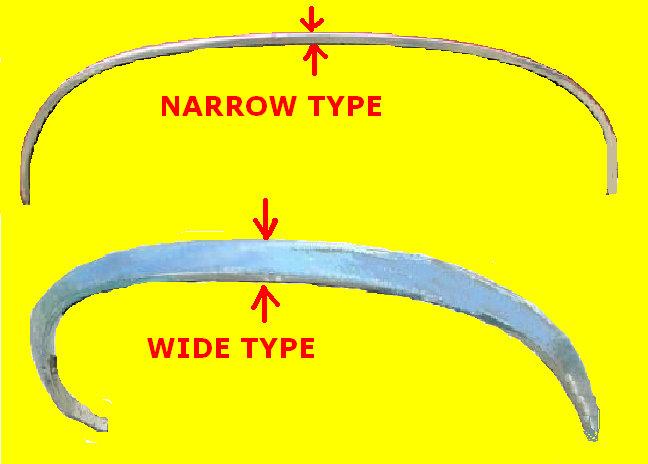 REAR WHEEL OPENING MOLDING, 3" LONG 75-9 NV WIDE, TYPE APPROX. 3" THICK ,USED