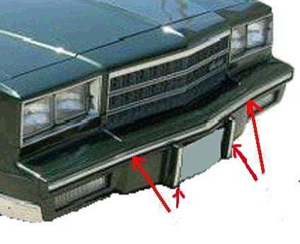 FRONT BUMPER CHROME STRIP ,NEW 81-88 MONTE CARLO