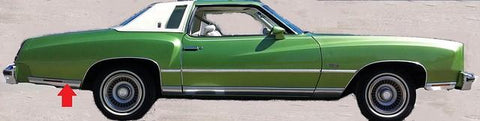 QUARTER PANEL LOWER MOLDING, RIGHT SIDE REAR OF REAR OF WHEEL TO DOOR, USED