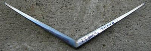 TRUNK LID EMBLEM, (V) 77-9 DV, USED