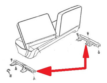 BENCH SEAT TRACKS, used pair 66-72 A-body,