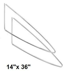 QUARTER WINDOW MOLDINGS ,TRIANGLE, PAIR,CHROME ,73-77 A-BODY