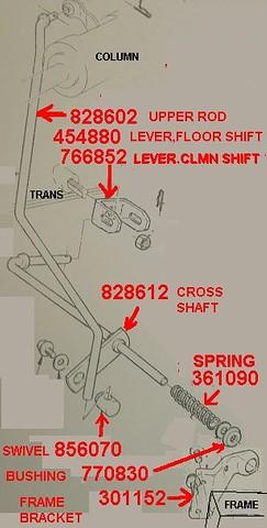 SHIFTER LINKAGE SPRING, MOUNTS TO BELLCRANK, NEW