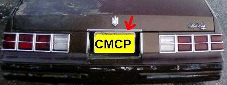 TRUNK LID MOLDING, ABOVE LICENSE PLATE, USED, 78-80 MONTE CARLO