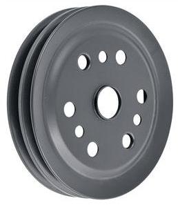 CRANK PULLEY, 2 GROOVE, AC, NEW, 66-8 CHEVY