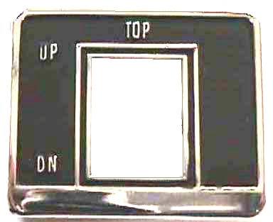 CONV TOP SWITCH BEZEL ,NEW 69 CHEVY, 69-70 IMPALA