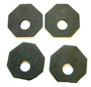 BUMPER BRACKET WASHERS, OCTAGON SHAPED 4 PCS, NEW