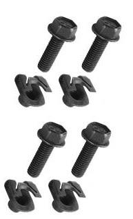 FRONT SHOCK ABSORBER, LOWER MOUNTING KIT, NEW, 8 PCS, CLIPS & BOLTS