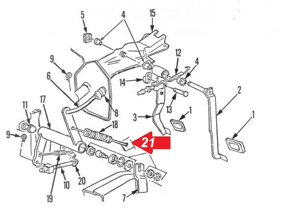 CLUTCH Z-BAR RETURN SPRING BRACKET, 64-67 CHEVELLE – Chicago Muscle Car ...