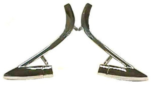 VINYL TOP MOLDING CORNERS, 68-9 CH, REAR OF PILLAR, REPRO, PAIR
