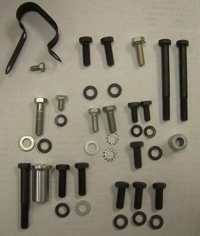 AC COMPRESSOR BOLT KIT, SMALL BLOCK, W/MARKINGS, NEW, 69 CHEVY