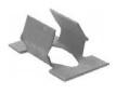 BUMPER CUSHION MOUNTING RETAINER, STEEL CLIP, NEW,EACH 73-90