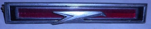 DOOR PANEL EMBLEM, BIRD, RED, w/CHROME, BIRD, USED, EACH