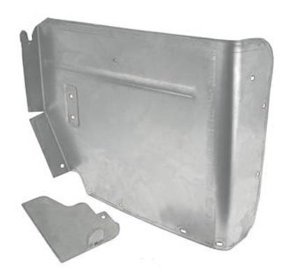 CONVERTIBLE PISTON COVER ,LEFT, STEEL PANEL, NEW 64-67 A-BODY