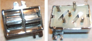 POWER WINDOW SWITCH, 2 BUTTONS, MOUNTS ON ARMREST BEZEL, USED, DRIVER SIDE