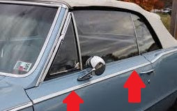 DOOR MOLDING, LEFT, ON PEAK, USED, 64 TEMPEST CUSTOM