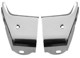 ROCKER MOLDINGS CAPS, AT FRONT, PAIR, NEW, 64 CHEVELLE