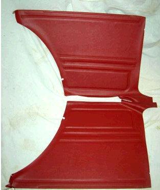 QUARTER TRIM PANELS, STD, CONV, 67 F-BODY, CONVERTIBLE'S, PAIR, REPRO, RED