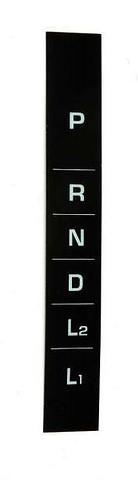 CONSOLE SHIFTER INDICATOR DECAL ,3 SPEED 64 65 CHEVELLE ,64 IMPALA