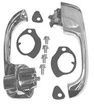 OUTER DOOR HANDLE, PR, 66-67 CU 442, 2 DOORS, GASKETS BUTTONS SCREWS, REPRO