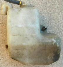 RADIATOR OVERFLOW TANK, USED, LESS CAP