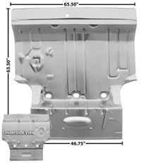 TRUNK PAN ,1 PC, 65"X47" 64-67 GTO CUTLASS SKYLARK