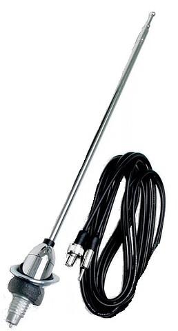 REAR ANTENNA ASSEMBLY,  MANUAL,TELESCOPIC, w/CABLE, REPRO