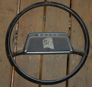 STEERING WHEEL, 1 SPOKE, SQUARE, WITH HORN CAP, USED, BLACK