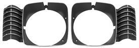 HEADLIGHT BEZELS, NEW, PAIR, 69-72 NOVA