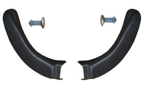 SEAT HINGE COVERS, w/BENCH, NEW, PAIR, 67-72 A-BODY, 67 NOVA