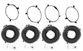 HEADLIGHT MOUNTING BUCKETS & RINGS SET, NEW, 58-72