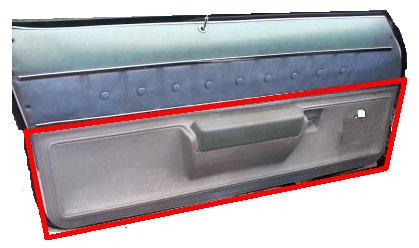 LOWER DOOR PANEL, LEFT USED 73-77 ELCAMINO SPRINT