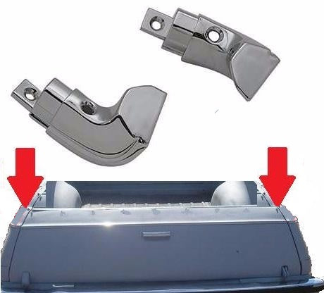 REAR OF BED CORNER MOLDINGS, NEW PAIR 73-77 EL CAMINO