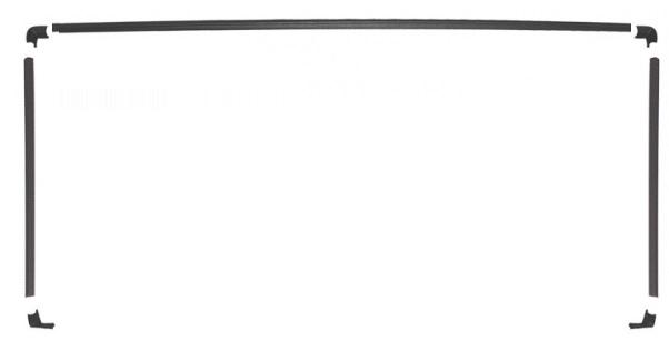 REAR WINDOW INSIDE TRIM KIT ,7 PC COUP NEW 64 65 CHEVELLE