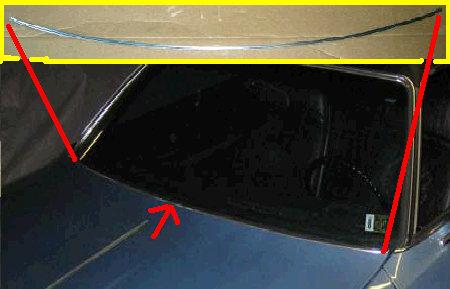 REAR OF HOOD MOLDING, 76-77 CUT 442, ALL MODELS, STAINLESS, USED