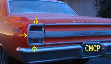 TAIL LIGHT PANEL, C MOLDING, LH, 64 CH