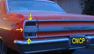 TAIL LIGHT PANEL, C MOLDING, LH, 64 CH