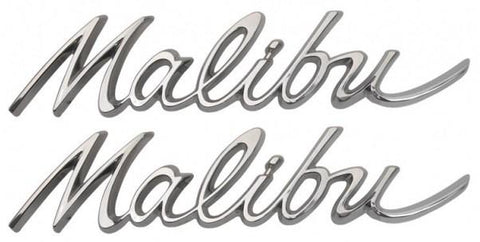 QUARTER PANEL EMBLEMS (MALIBU) REPRO, PAIR