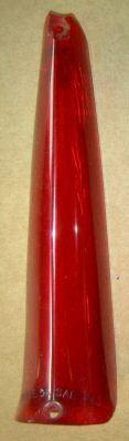 TAIL LIGHT LENS, ON FIN, 63 DEVILLE, RED, USED, EACH, LH & RH