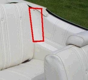 CONVERT REAR SEAT FILLER ,LEFT, 71-5 B-BODY, PLASTIC,  USED