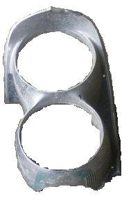 HEADLIGHT BEZEL, LH, 65 GP BO CT, CHROME, USED